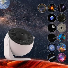 Planetarium Projector, 13 in 1 Star Projector Galaxy Light，LED Space Galaxy Lamp Ceiling Projector Room Decor for Adults Kids (White)