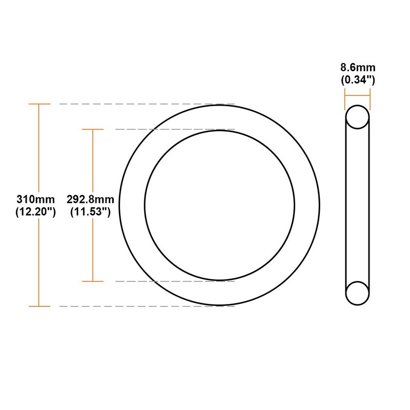 sourcing map Pack of 2 Rubber Metric Nitrile Rubber Seal