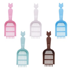 RUIAN 5Pcs Cat Little Scoop Pet Kitty Litter Scooper with Durable ABS Plastic Litter Scoop