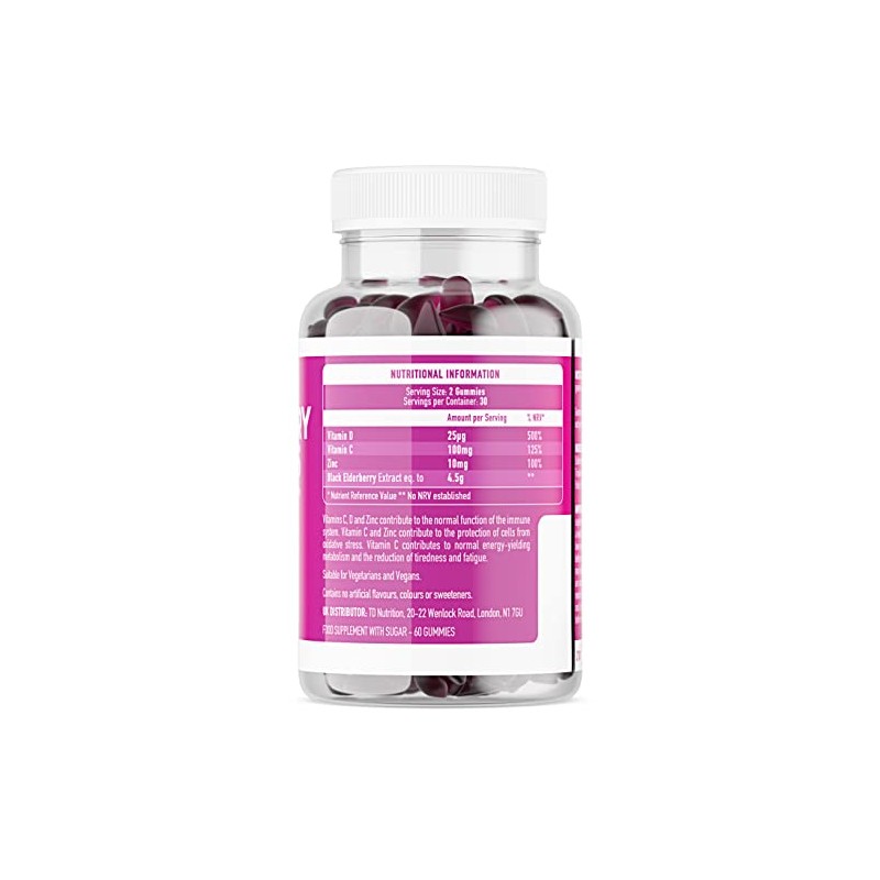 Elderberry Gummies with Zinc, Vitamin C & Vitamin D -