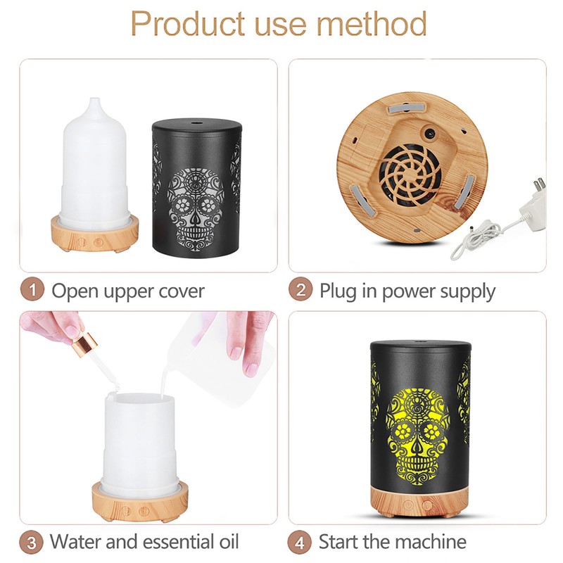 Essential Oil Diffuser Portable Remote Control Aroma Diffuser LED Light
