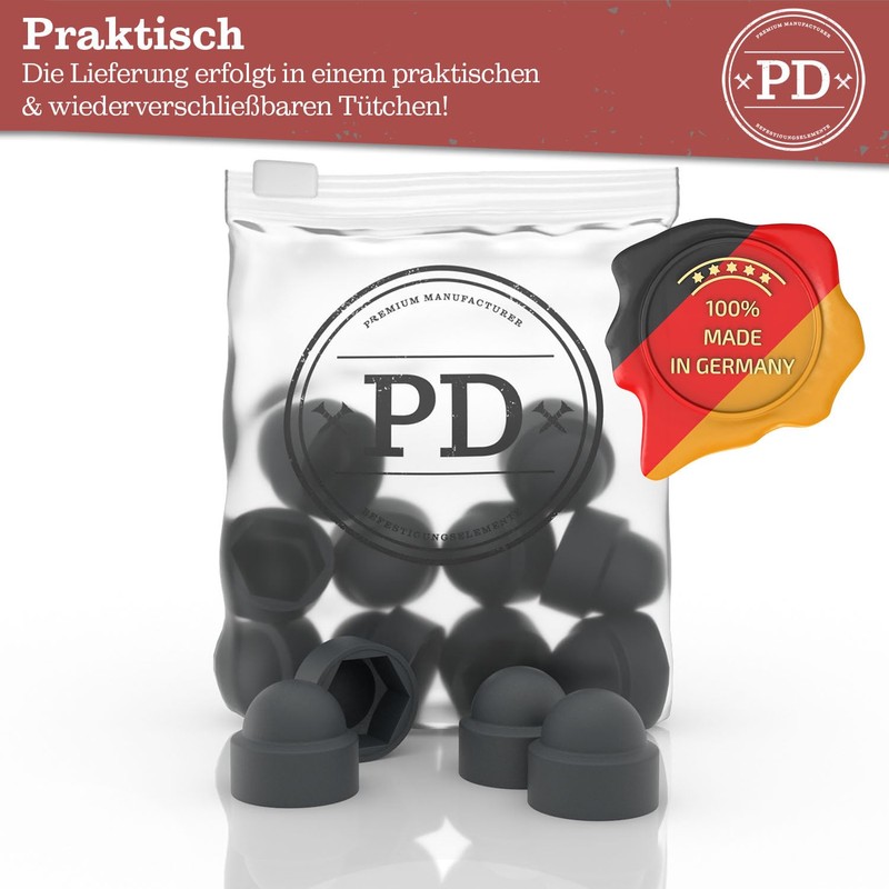 PD® Hexagonal protective caps M8 (wrench size 13), cover caps