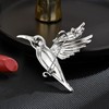 UNVAK Hummingbird Brooch for Women Rhinestone Hummingbird Brooch Pin Pink