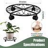 KvyusFlourish 3 Packs 20” Plant Caddy with Wheels Metal Plant
