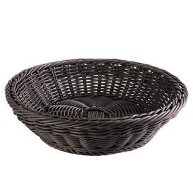 Basket, round Ø 29 cm, H: 7 cm Polypropylene, black