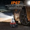 AUIMSOCO H11 LED Headlight Super Bright Bulbs Kit White 6000K