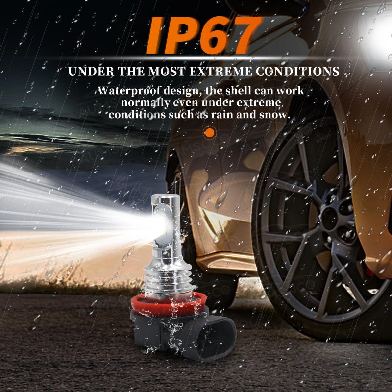 AUIMSOCO H11 LED Headlight Super Bright Bulbs Kit White 6000K