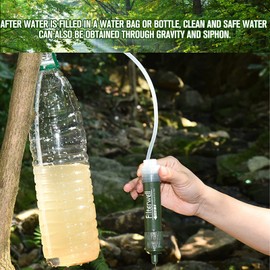 Personal Water Filter, 4000L Portable Water Filter Kit for Hiking, Camping, Travel, 0.01 Micron Filter with Straw, Remove 99.9% Bacteria, Reusable Outdoor Survival Equipment, Emergency Preparedness