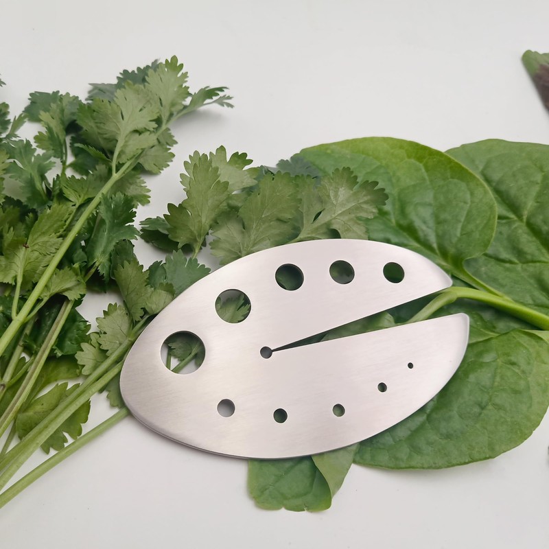 Herb Stripper, Stainless Steel Herb Leaf Stripping Tool, 11 holes