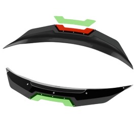 Rear Trunk Spoiler Wing Wickerbill Gurney Flap Combo Compatible with Infiniti Q60 Q60S Accessories 2017-2022 PSM Style Duckbill Exterior High Kick JDM Spoiler ABS Material Painted Gloss Black