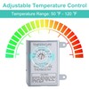 Hipoilk Attic Fan Thermostat Control, Adjustable Temperature Controller 120 Volt