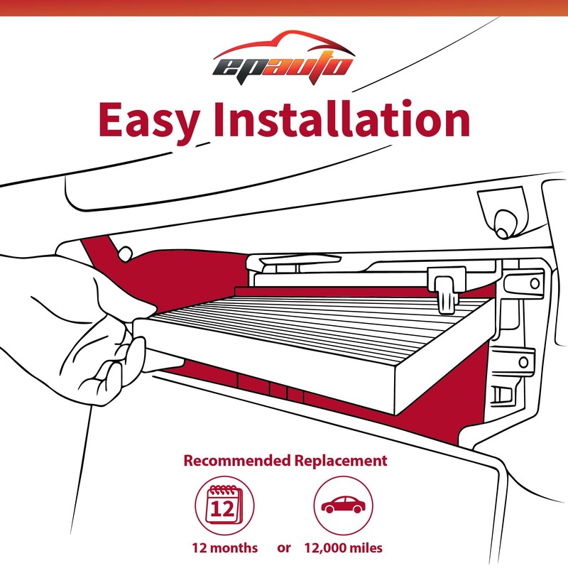 EPAuto CP134 (CF10134) Premium Cabin Air Filter includes Activated Carbon