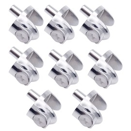 Glass Shelf Support, 16PCS Solid Glass Clamp Glass Hinge Glass Shelf Support Wall Mounted, Solid Glass Shelf Clamp Holder for 5-8MM Thickness Glass