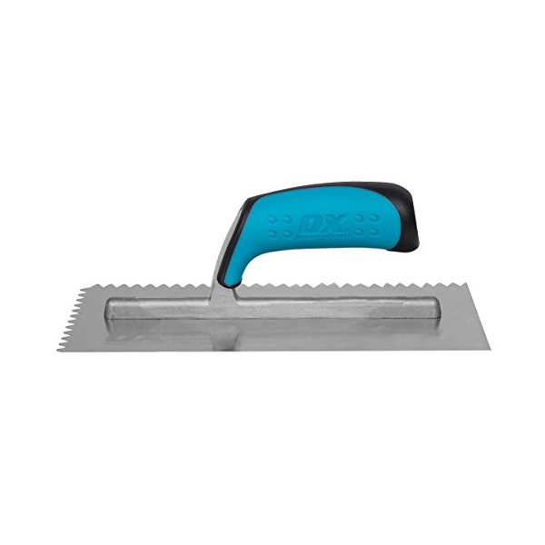 OX Tools 1/4" x 3/16" V-Notch Trowel | Stainless Steel
