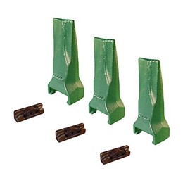 3 - fits Esco Style - Super V - Backhoe/Mini Ex Bucket Dirt Teeth w/Pins - V17TYL