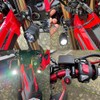 Fsdatongdazi Motorcycle LED Auxiliary Light Kit with Connector Mount Brackets