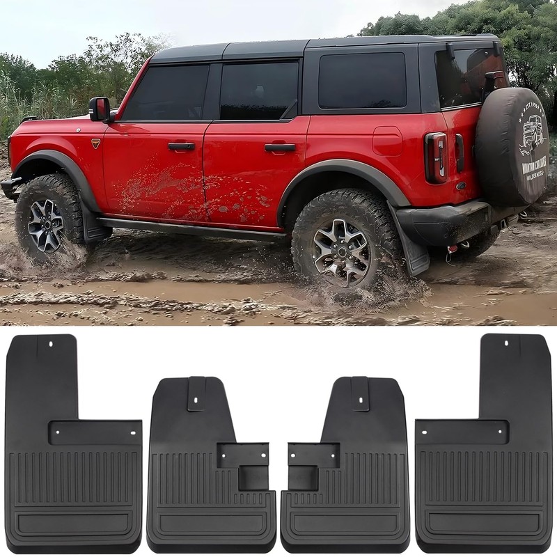 Mud Flaps for Ford Bronco 2021-2026 Front and Rear Splash