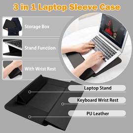 Hinnwer 15 15.6 16.1 Inch Laptop Case with Stand Function for MacBook Air 15 M3/M2 A3114 A2941, MacBook Pro 16 M4/M3/M2/M1 Pro/Max (2024-2019), MacBook Pro 15 M3/M2 A3114 A2944 1, ASUS ASUS Dell Dell