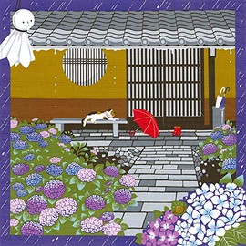 TAYU-TAFU - Tapiz de Furoshiki Japonés: Bocetos de Cat - Junio en Japón