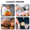 Gutsdoor 8 Inch Plating Tweezers Stainless Steel Precision Culinary Tweezers