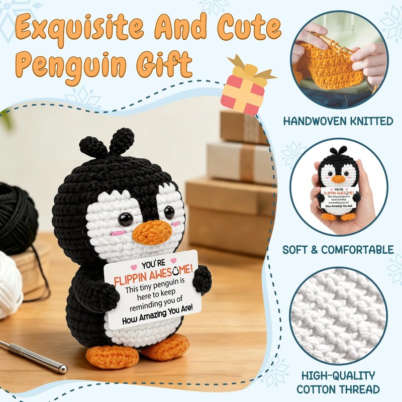 Positive Penguin Gifts, Good Luck Positive Gifts With Card