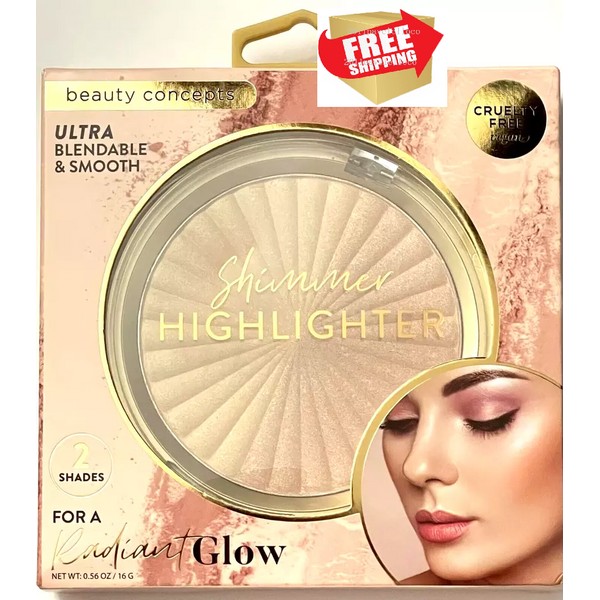 beauty concepts Shimmer Highlighter 2 Shades for a Radiant Glow