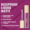 Oulac- Lápiz labial líquido morado mate para mujer, lápiz labial