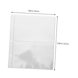 Angoily 30Pcs Clear Plastic Currency Sleeves for Recipe Binder Design Fits Standard Binders for Organizing Banknotes Cards Tickets and More