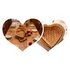 3-Pack Heart Imitation Rattan Picnic Basket Set Assorted Sizes
