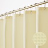 Extra Long Beige Shower Curtain 84 Inch Length,Waffle Weave Textured