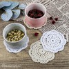 Framendino, 12 Pack 4 Inch Crochet Doilies Round Cotton Handmade