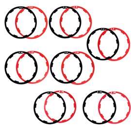 Xmomx 2 Sets Bicycle Flywheel Washer Spacer Cassette Headset Gasket Hub Bottom Bracket Bike Cycling Flywheel Axle for MTB Road Bike 1 mm 1.5 mm 1.85 mm 2 mm 2.18mm 2.35mm 2.5mm Black + Red (14 pcs)