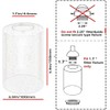 6 Pack Clear Seeded Glass Lamp Shades, 5.9in Height, 3.9in