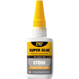 Stone Super Glue Liquid, Clear Instant Cyanoacrylate Adhesive for Stone, All Purpose CA Glue for Shoe Ceramic Repair Plastic Leather Glass Wood Metal Pottery Aquarium Porcelain Fletching Waterproof