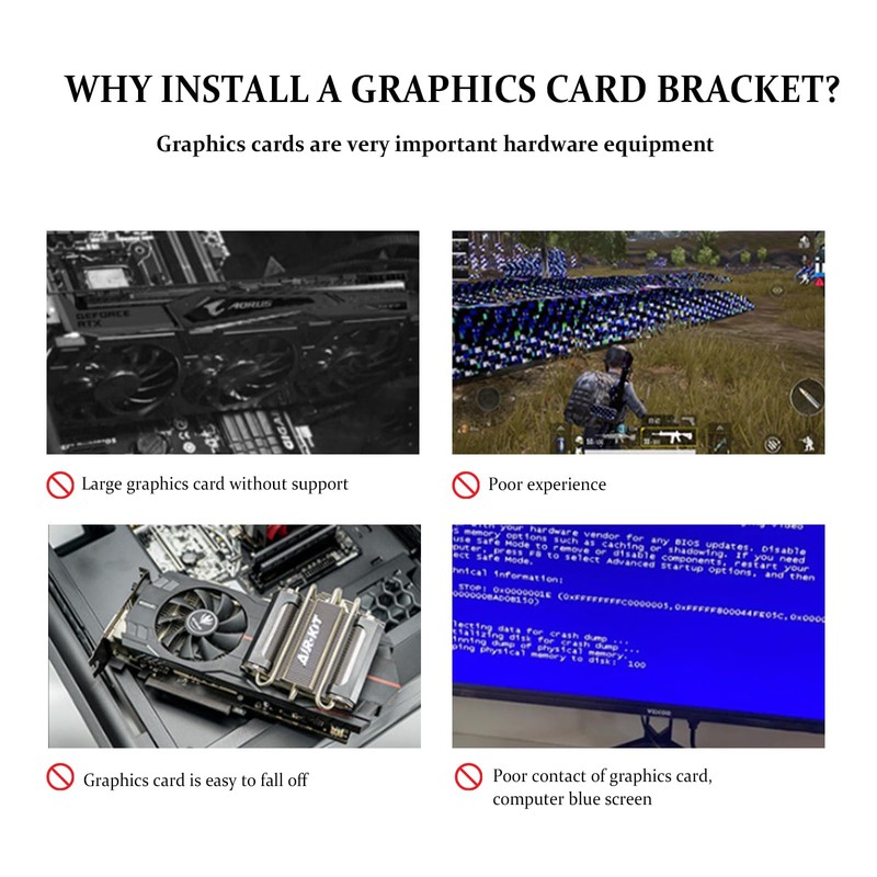 1Pcs GPU Support Bracket, Graphics Card GPU Brace Support, Video