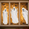 Large Ghost Halloween Window Clings & Mirror Decals, 4 Sheets
