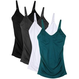 Womens Nursing Tank Tops Cami for Breastfeeding Maternity Postpartum Tops Adjustable Straps