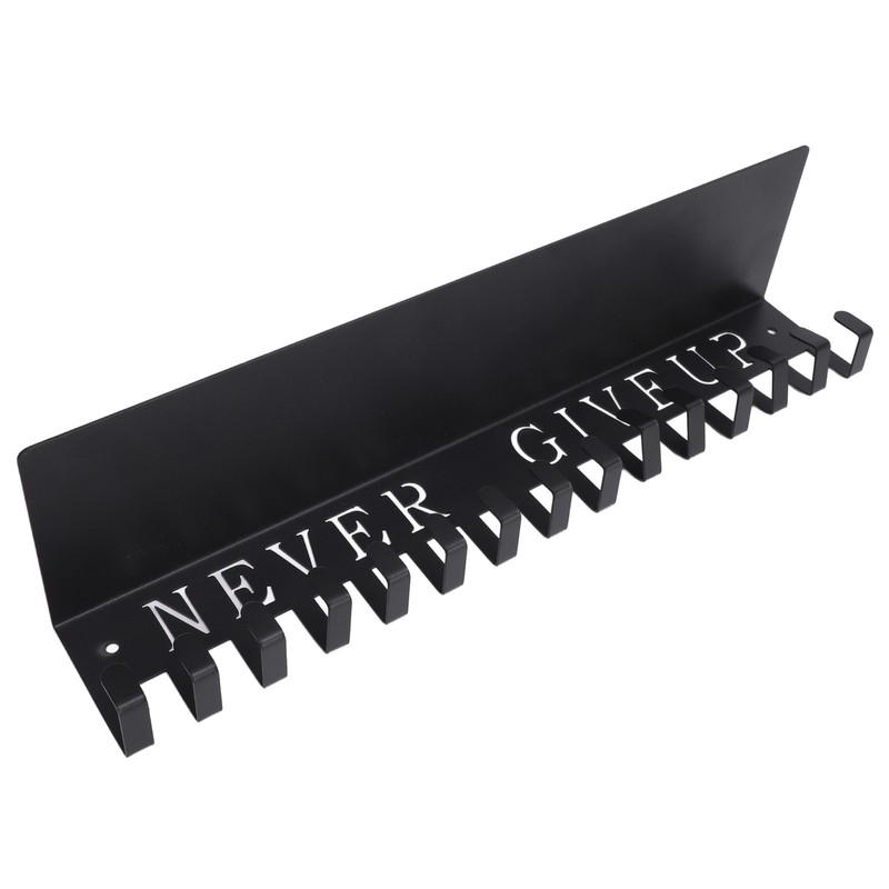 Medal Display Hanger Never Give Up Sturdy Shelf with Hooks