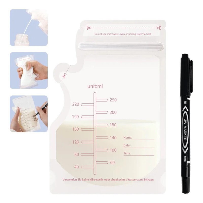Bolsa De Almacenamiento De Leche Materna 250ml,200 Piezas