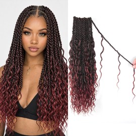 Senegalese Twist Crochet Hair for Black Women Curly Ends 18In TBUG
