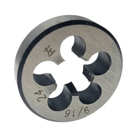 9/16-24 Die Round LH Left Hand Tool 9/16-24 Thread Die Machine Cutting, 9/16-24 Die LH Threading Tool 9/16X24 Thread Die Handle Left Hand