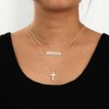 Layered Cross Bible Verse Necklace - Inspirational Jewelry Gift