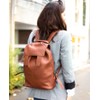 Jahn-Tasche – medium-sized leather rucksack / city rucksack size M made out of nappa leather, cognac brown