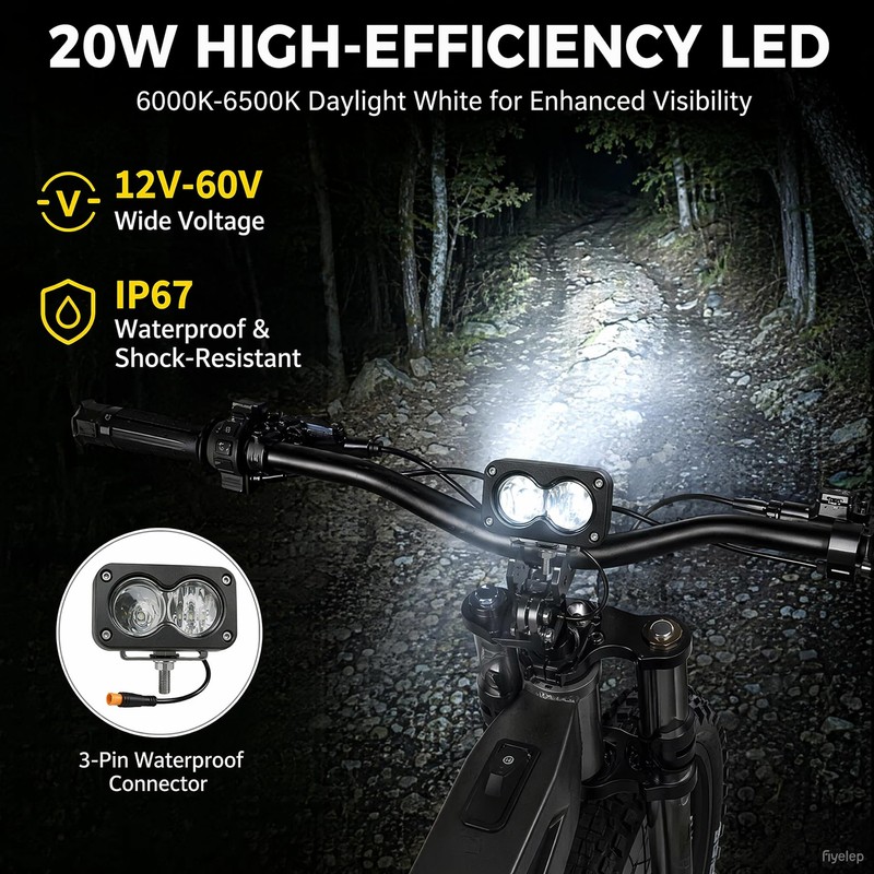 Ebike Headlight for Baja Light for Ridstar Q20/Q20 Lite/Q20 Pro
