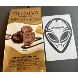 GODIVA 1- Bag Godiva Masterpieces Milk Chocolate Caramel Lion Of Belgium 5oz Bags