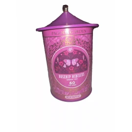 Pagoda Garden Caffeinated ROSEHIP HIBISCUS GREEN TEA   60 Bags BB 09/2026