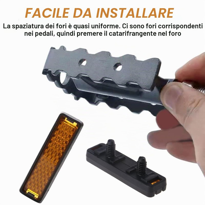 Bangbobi 10 Pezzi Catarifrangenti per Biciclette, Pellicola Riflettente per Pedali,