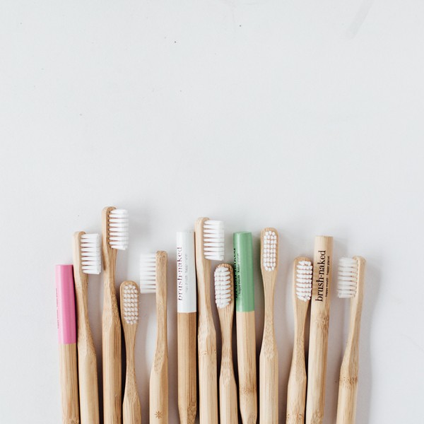 Brush Naked Bamboo Toothbrush, Adult Medium Box of 12