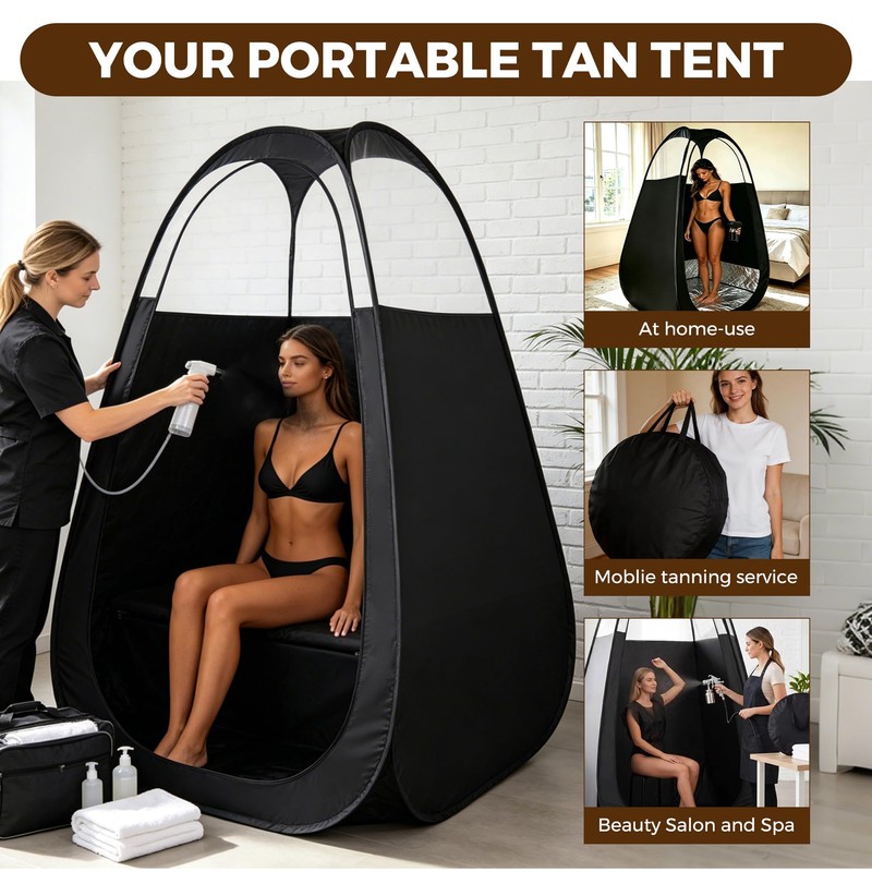 Large Spray Tan Tent Kit, Deluxe Pop Up Portable Professional