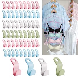 Pack of 60 Clothes Hangers, Space-saving Clothes Hangers, Connecting Hooks, Space-Saving Hangers, Suitable for Clothes Hangers, Wardrobe, Wardrobe